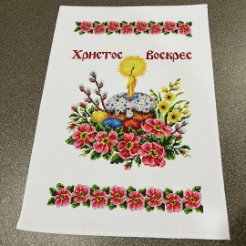 Рушник квіти зі свічкою